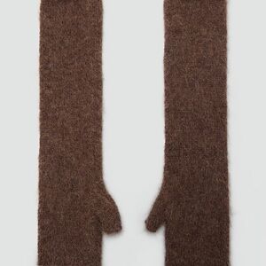 Mango Brown Woolen Gloves
